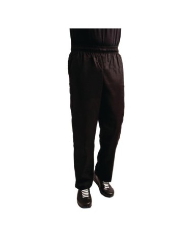 Pantalon de cuisine mixte traité au Teflon Easyfit noir L - 1