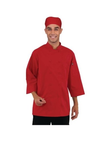 Veste de cuisine mixte Chef Works rouge S - 1