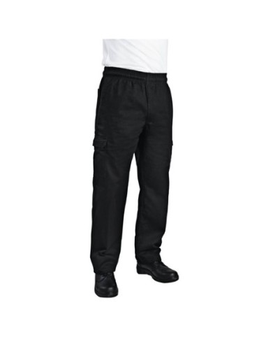 Pantalon de cuisine mixte Chef Works Slim Fit Cargo noir L - 1