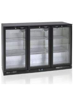 Arrière bar trois portes vitrées battantes - 320 litres - BA30H