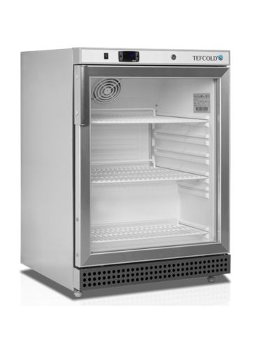 Armoire réfrigérée vitrée en inox sans canopy 119L - UR200SG