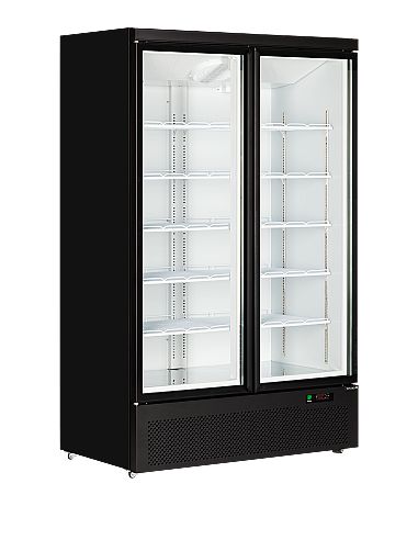 Armoire réfrigérée 2 portes vitrées noires 809 L - AtomMaxiC2DB