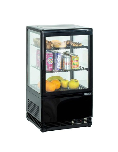 Mini vitrine réfrigérée positive 58 L Noire | Casselin - CVR58LN - 1