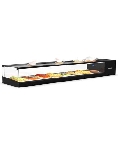 Vitrine froide Logic Tapas 1 niveau 8 bacs GN 1/3 | Sayl