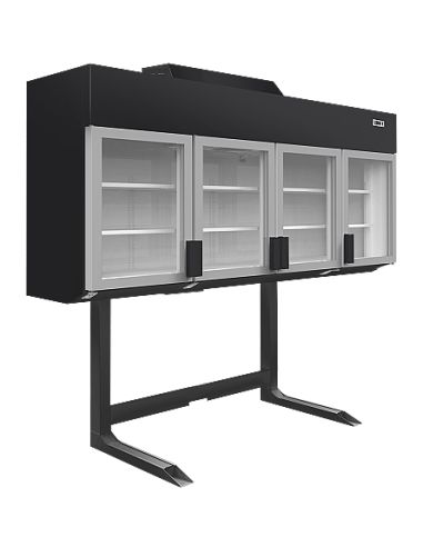 Armoire de congélation murale noire pour supermarché - 650 L - MTF250B