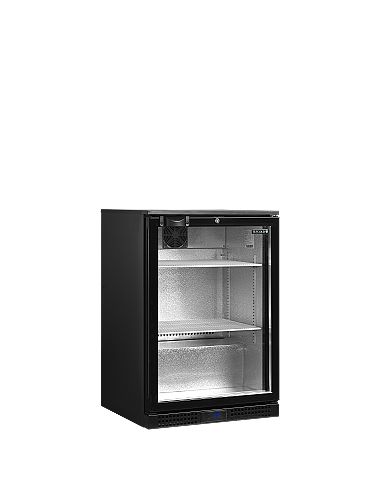 Arrière bar une porte vitrée et clayettes blanches - 125 litres - DB126H